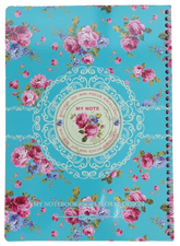 CLASS FANCY FLOWER SPIRAL NOTEBOOK-A4 , 100 Sheets
